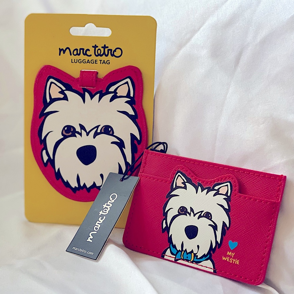 Westie Luggage Tag & Card Holder SET By Marc Tetro